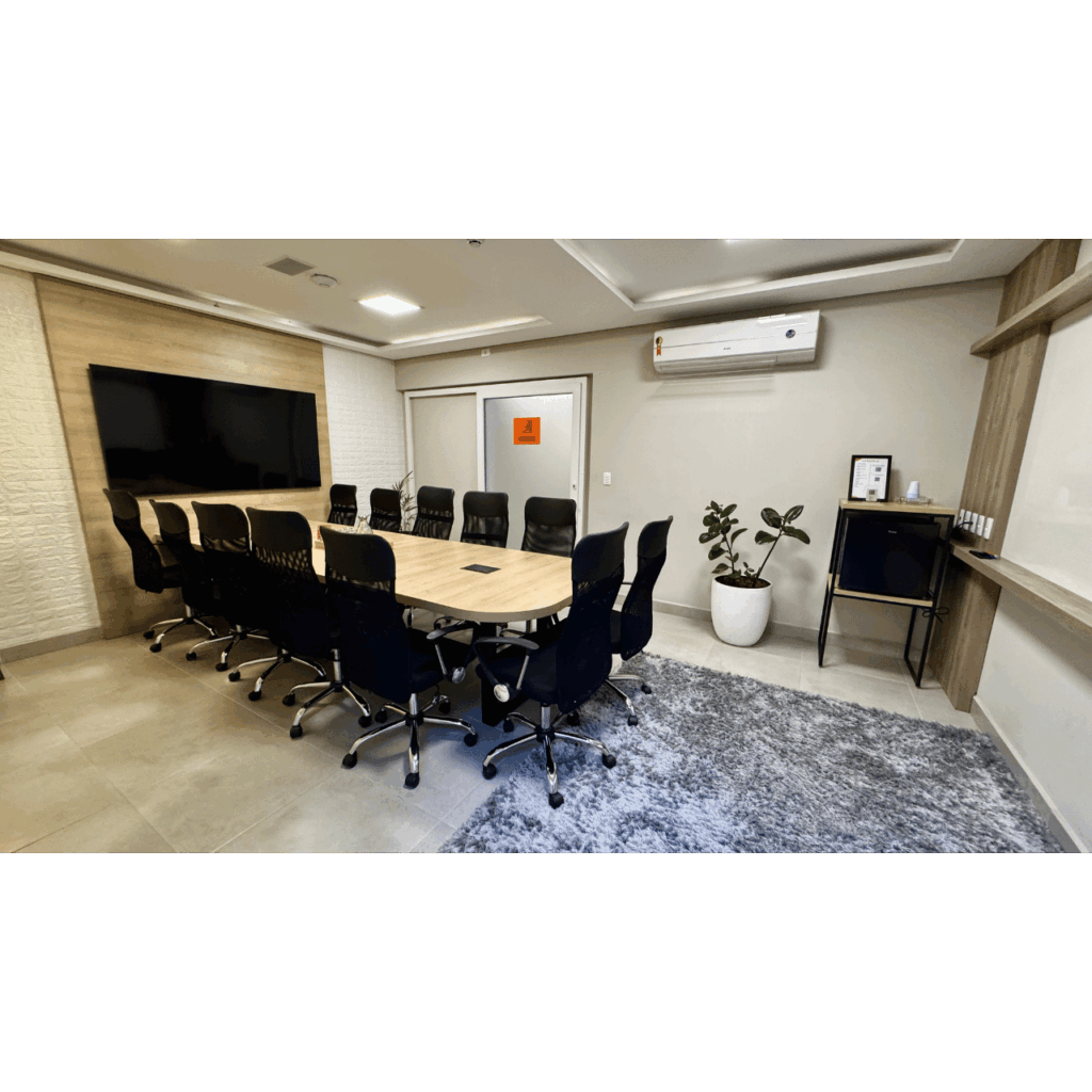 Sala de reunião do Rexco Coworking em Blumenau