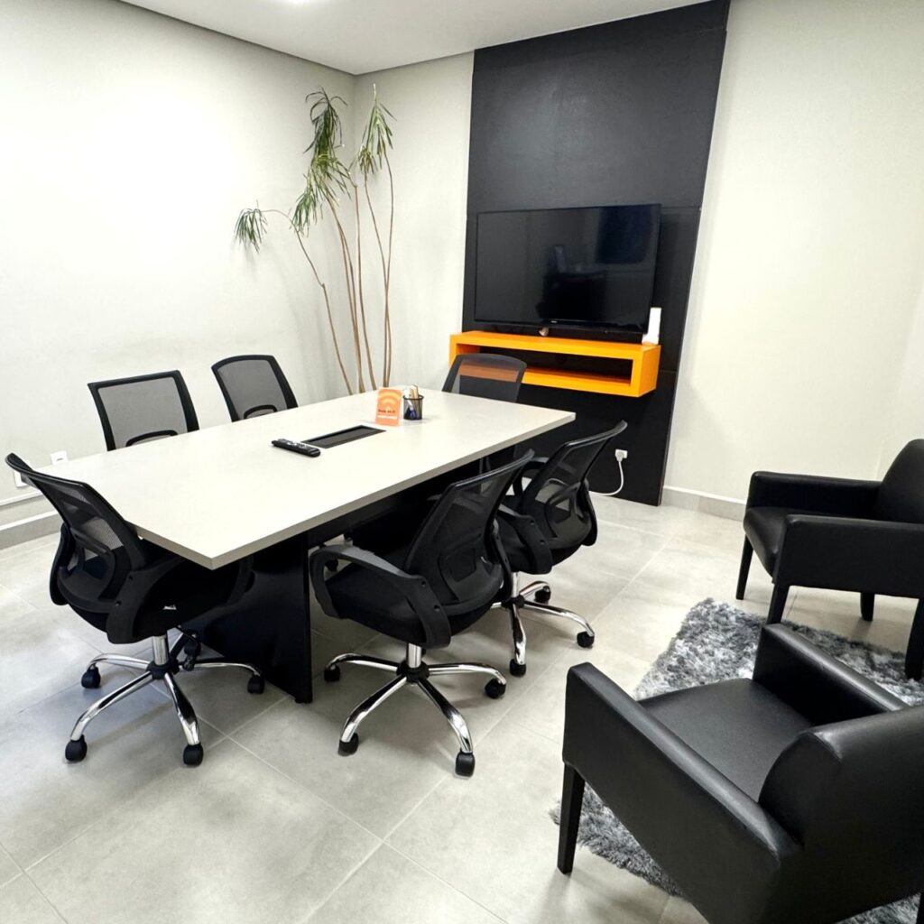 Sala de reunião do Rexco Coworking em Blumenau